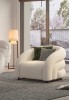 Tarquin Accent Lounge Chair -White Velvet in stock